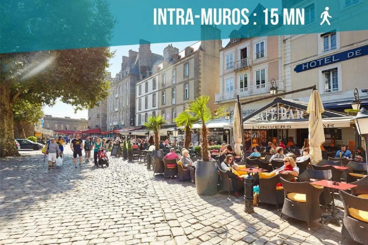 Logement Entier Saint Malo Vue Mer, Proche Ferry, Commerces Et Plage Solidor 50 M Apartamento