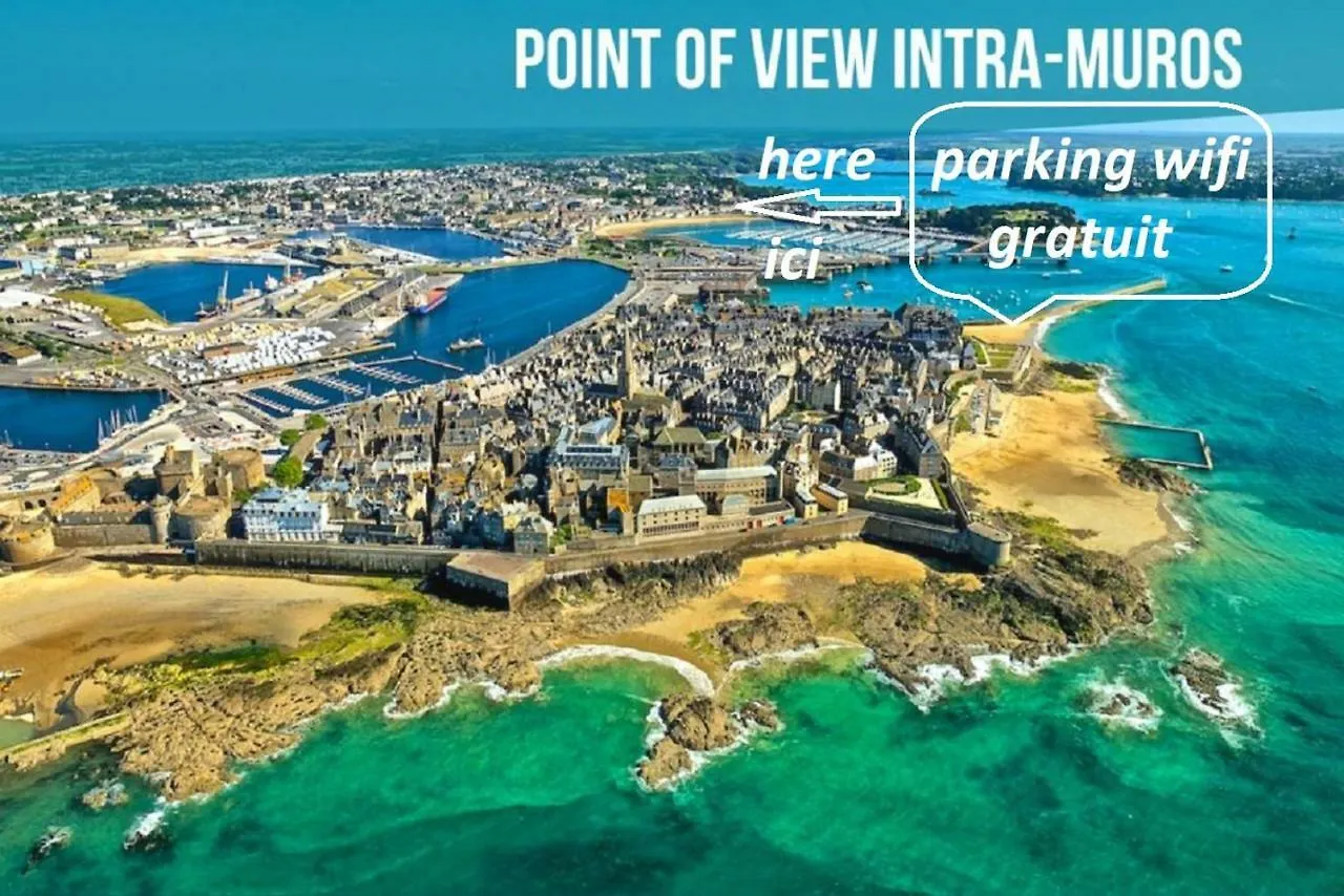 Logement Entier Saint Malo Vue Mer, Proche Ferry, Commerces Et Plage Solidor 50 M França