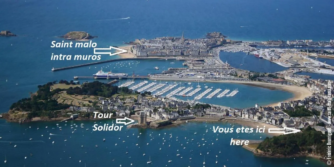 Daire Logement Entier Saint Malo Vue Mer, Proche Ferry, Commerces Et Plage Solidor 50 M Fransa
